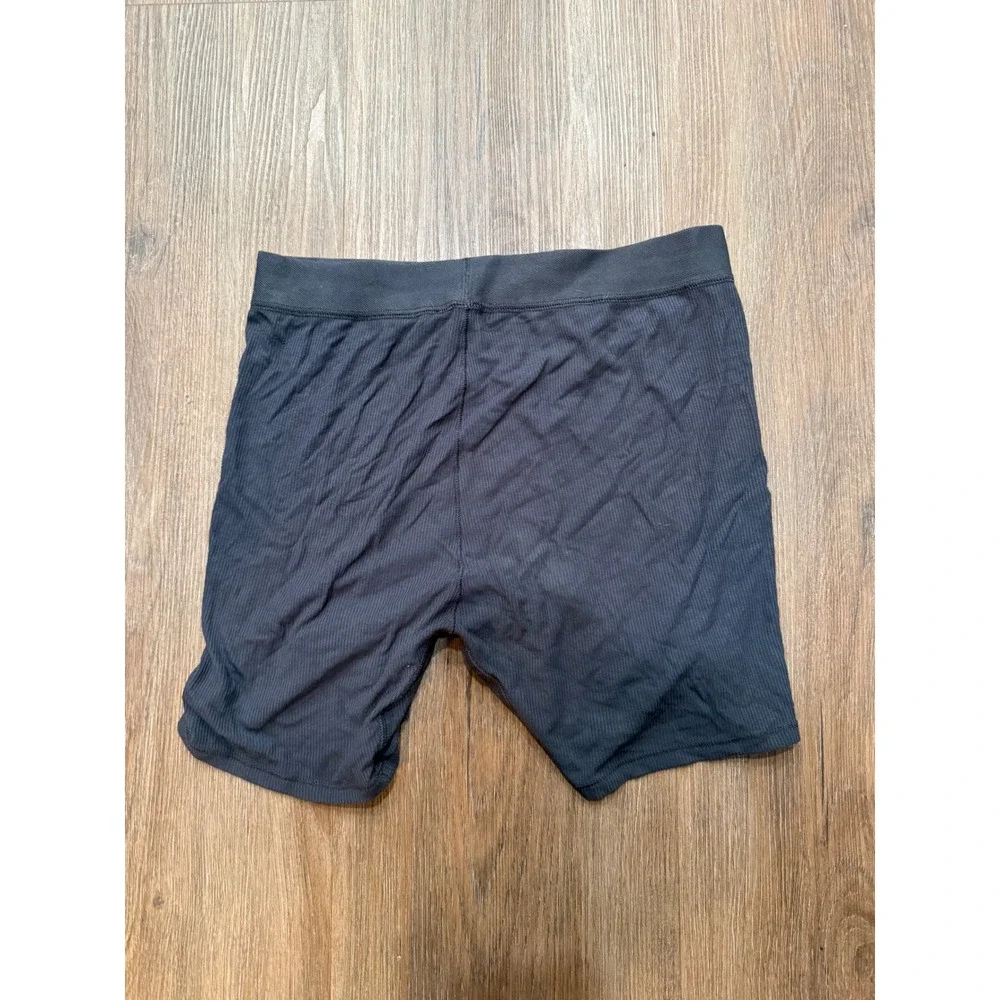 SKIMS Mens‎ Boxer Briefs Ribbed Modal Spandex Dark Gray Size L